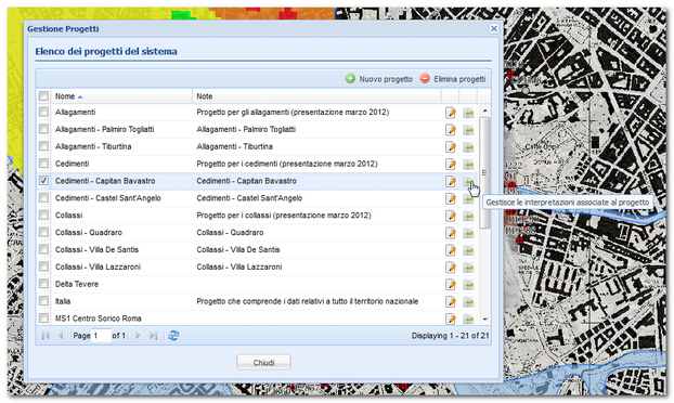 Accesso alle funzionalità di gestione delle interpretazioni